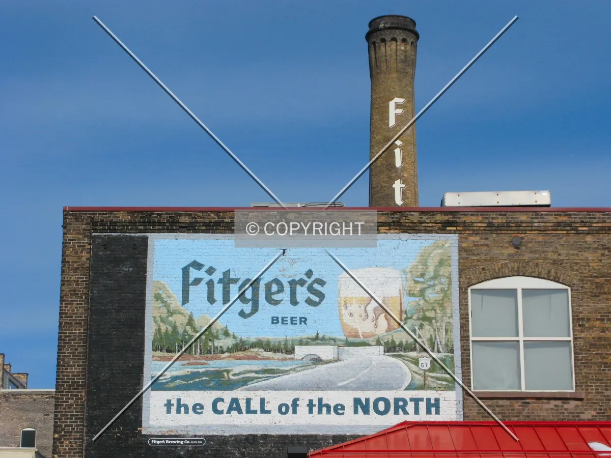 Mural celebrating the Fitger's brand, originally produced on site