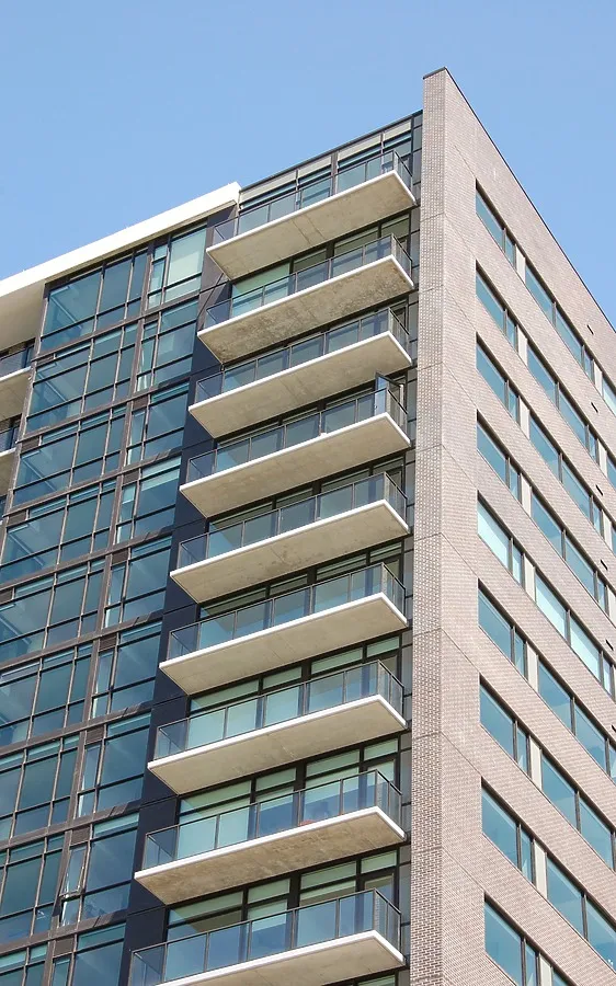 Upper levels on the southeast corner