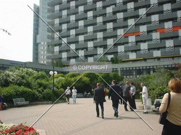 The rear from the shopping mall