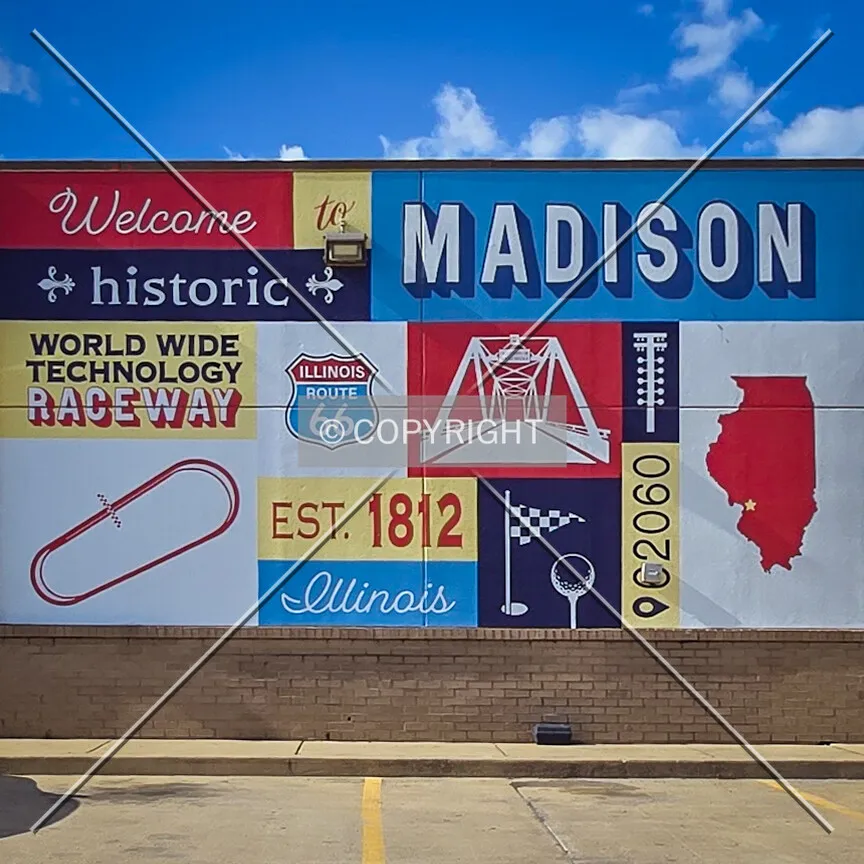 Mural on the south facade, Tuesday, May 13, 2025