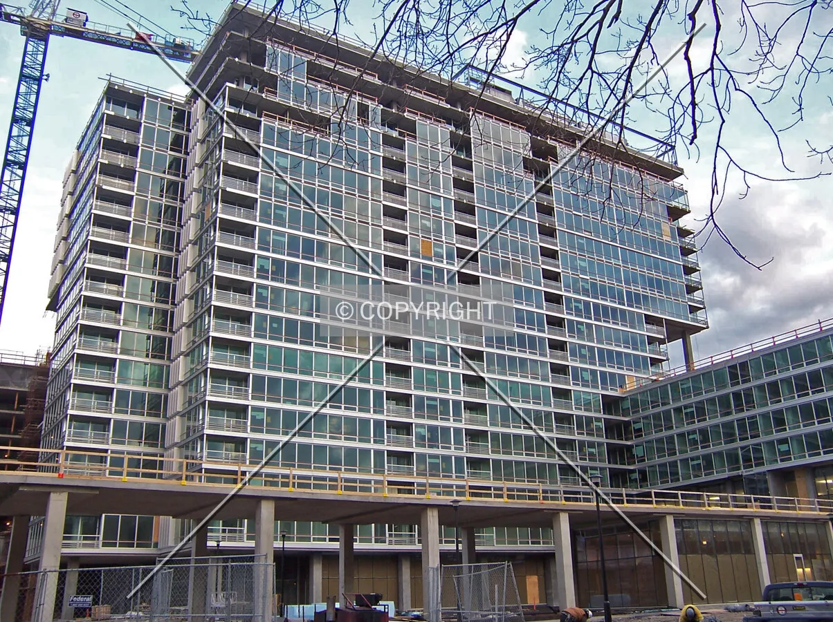 West facade of the Oak Tower from across Woods Drive