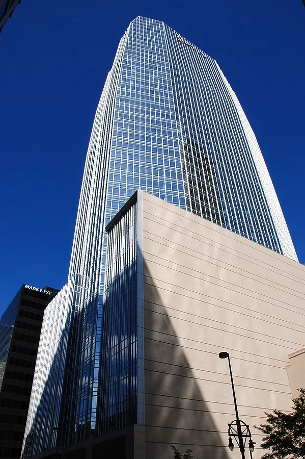 Looking up from the west