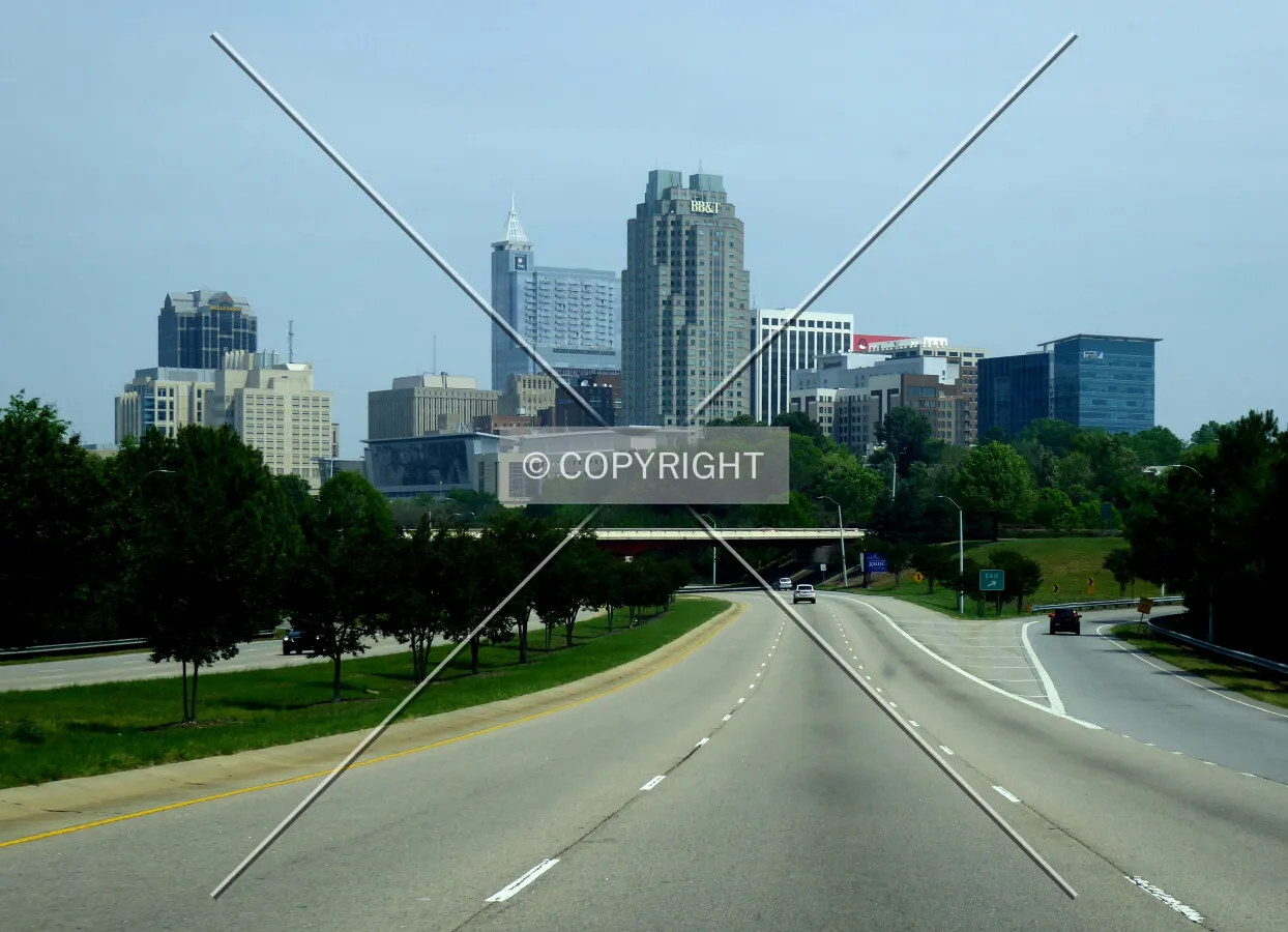 Raleigh skyline from the south