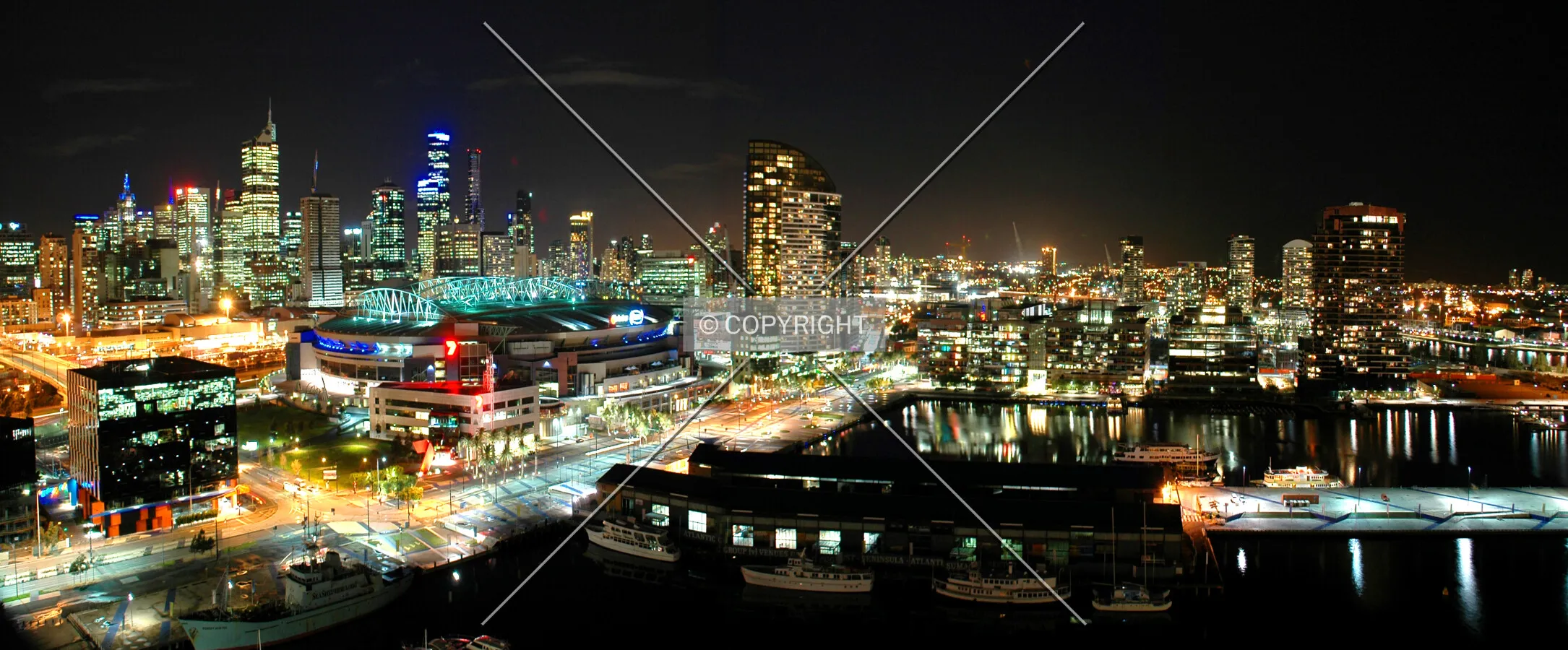 Cityscape viewed from the Palladio penthouse