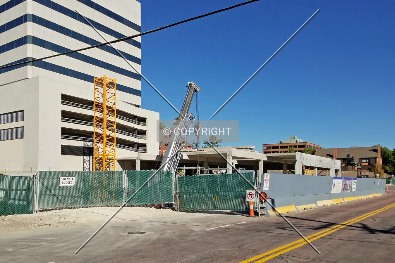 View from the southeast during construction; October 8, 2016