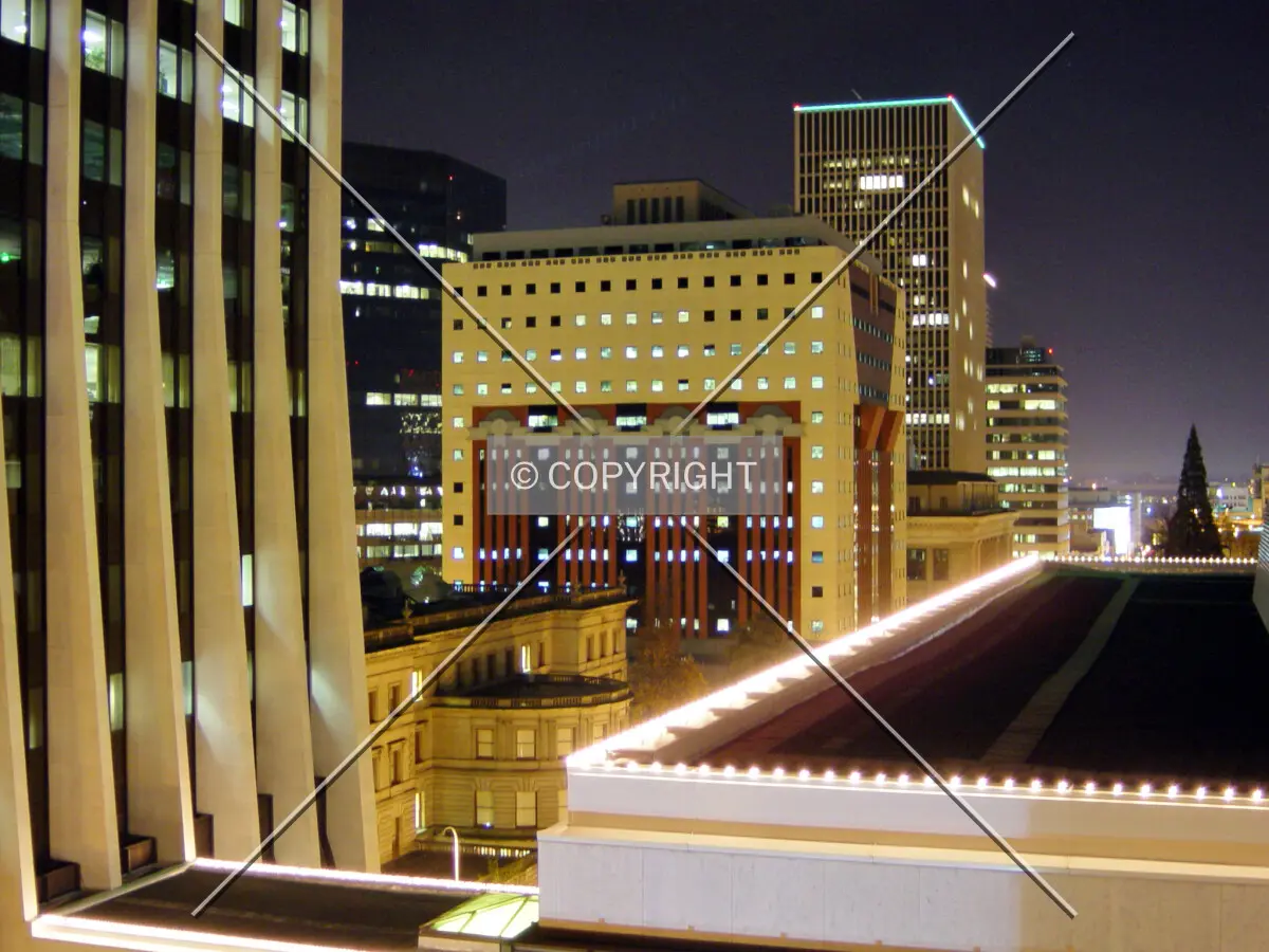 Northwestern view at night
