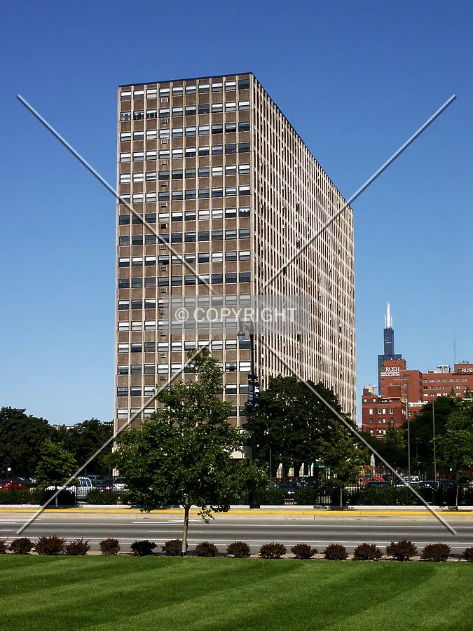 Looking east across Damen Avenue