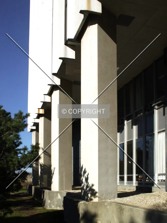 Columns along the west side