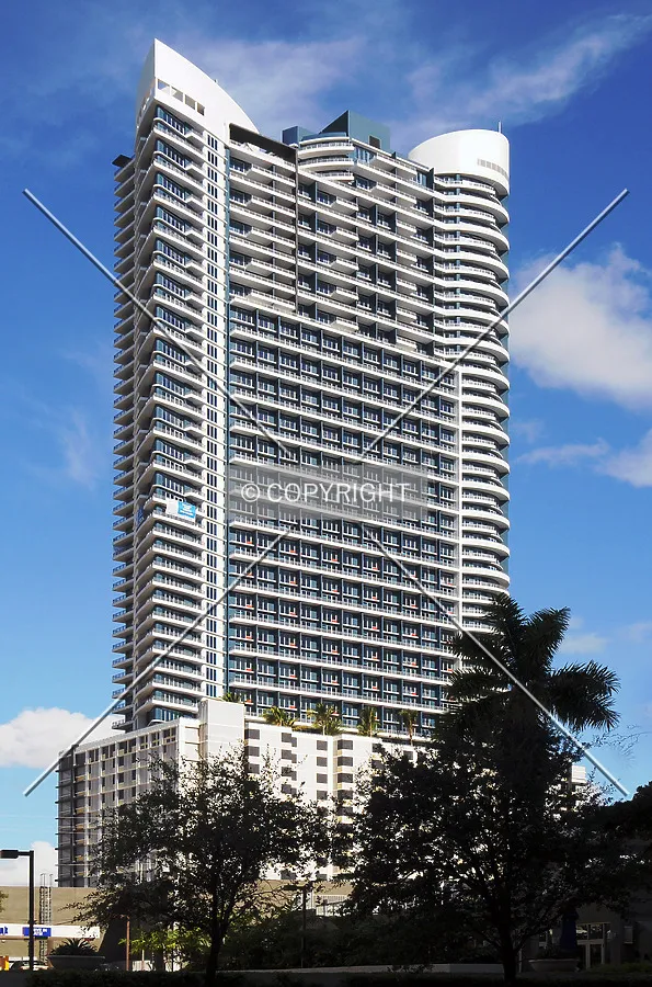 View from the east across Brickell Avenue