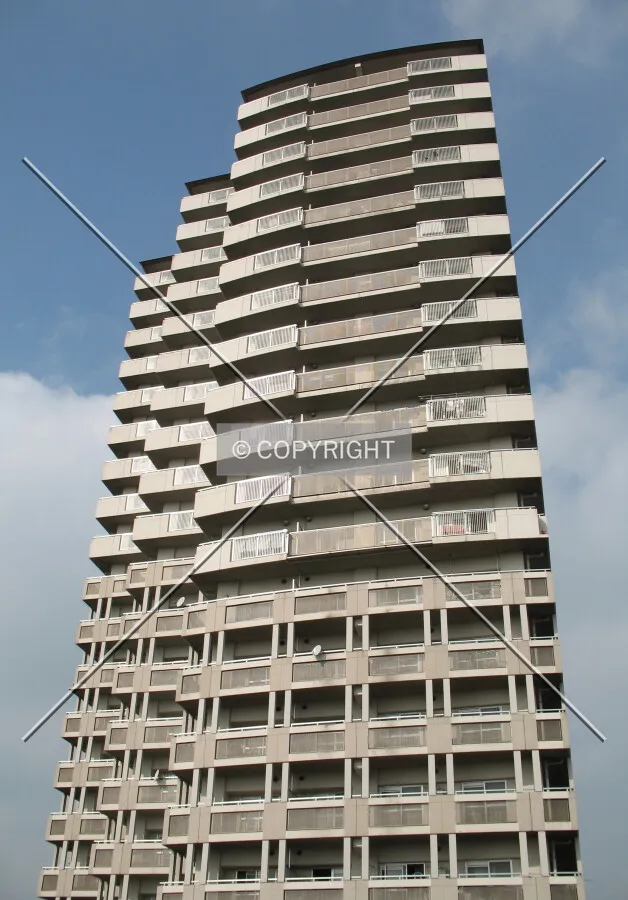 Looking up from the south