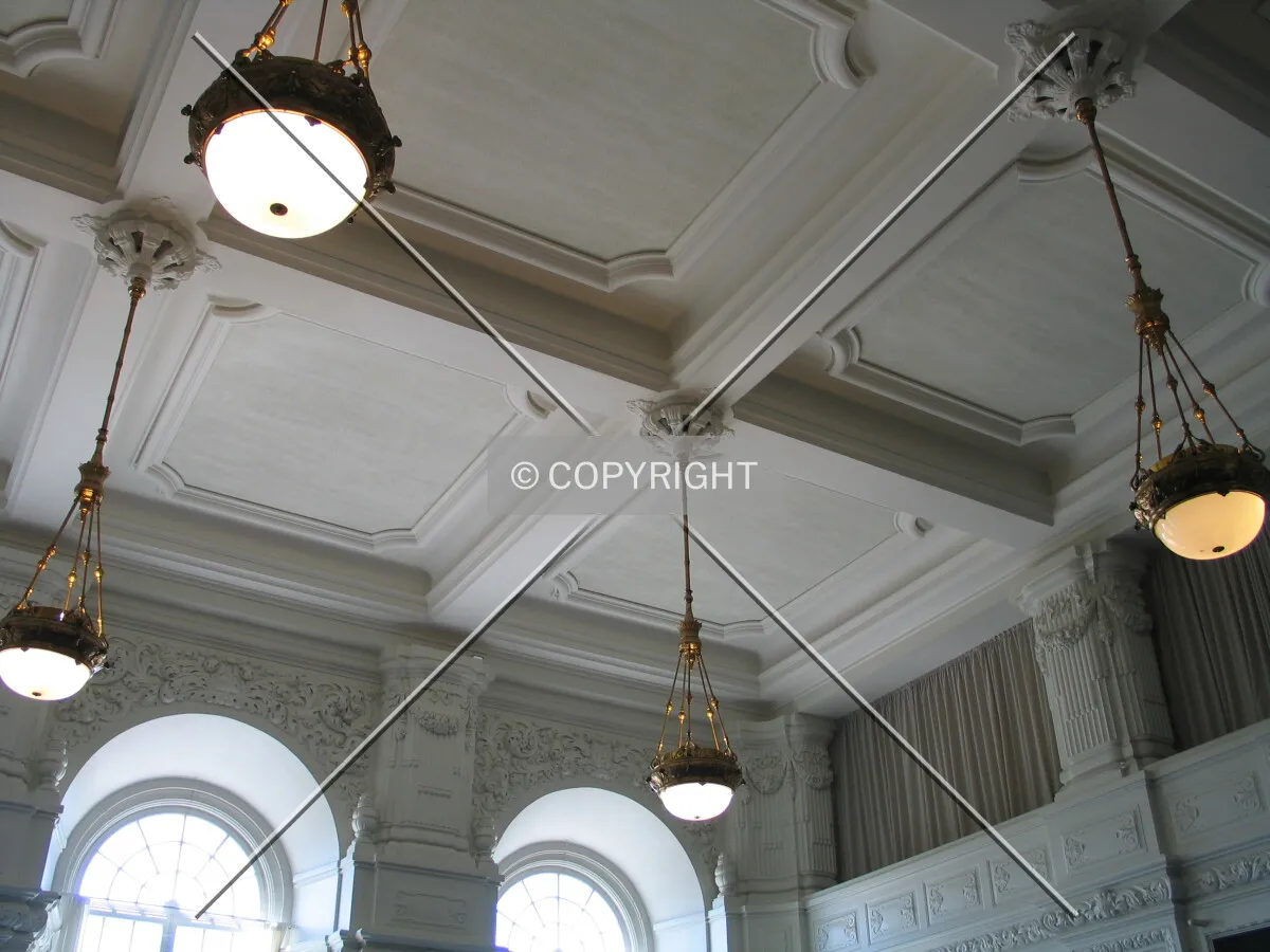 The ceiling inside the room "Landstingssalen"
