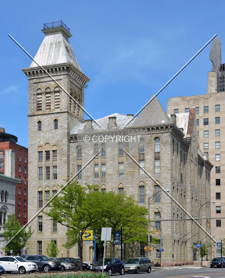 View from the southwest at Fitzhugh and Broad Streets