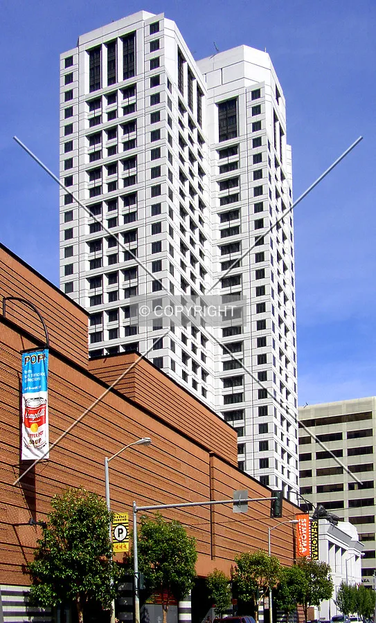 Looking southeast from 3rd Street