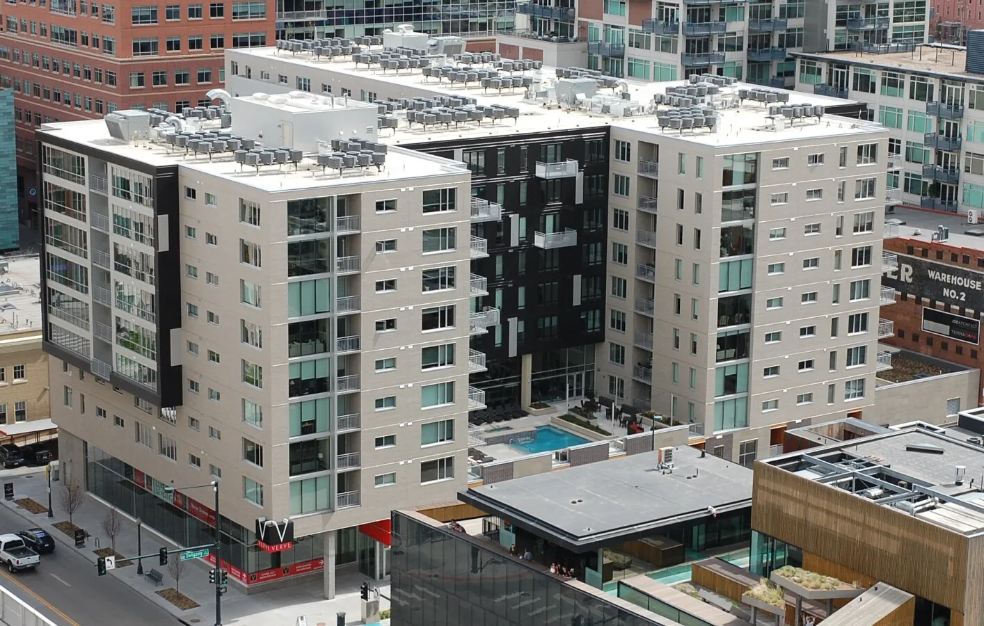 Elevated view from the north