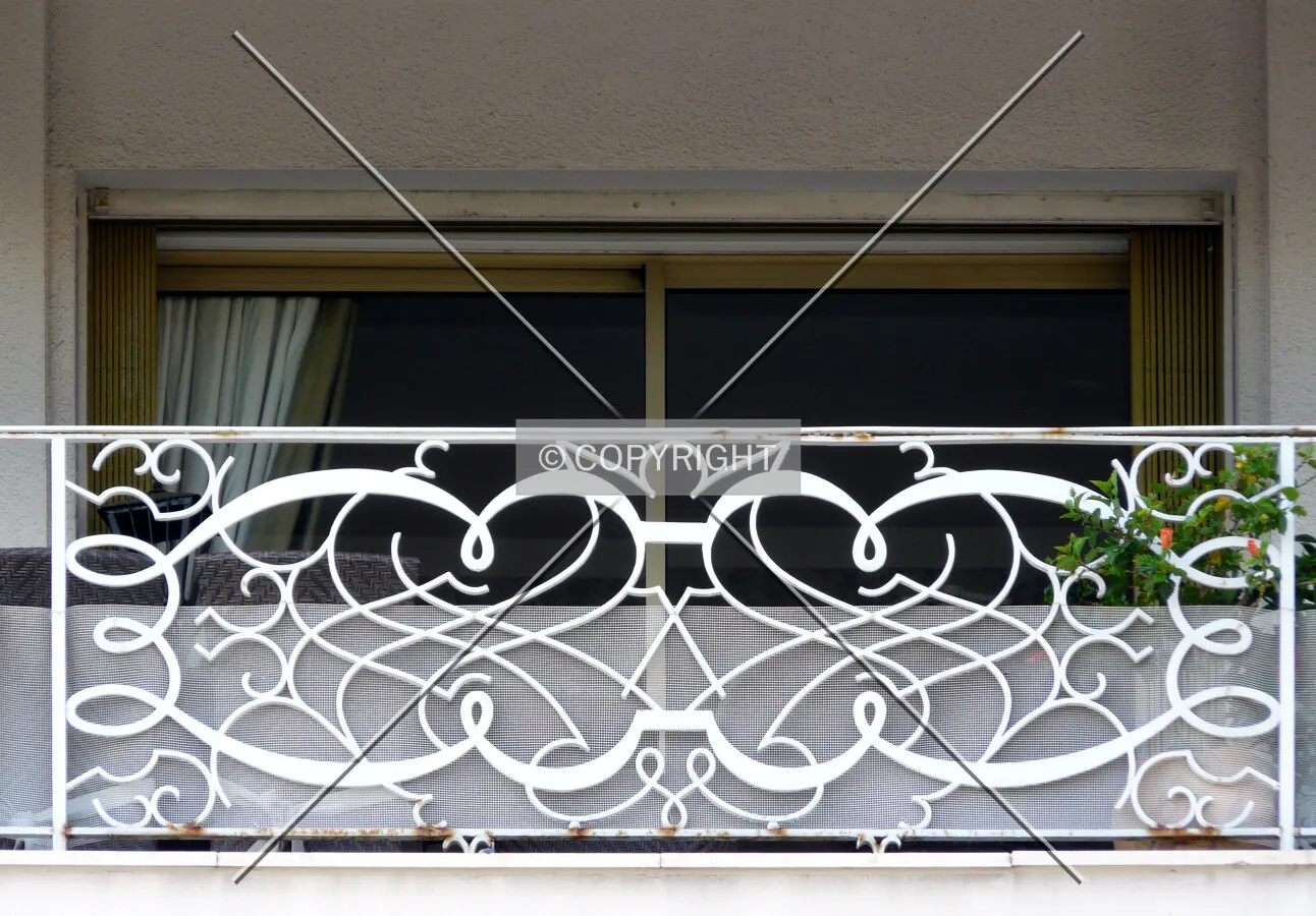 Decorative patterns on the balcony railings