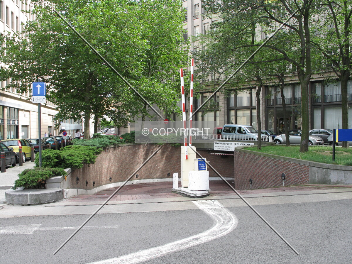 Parking entrance