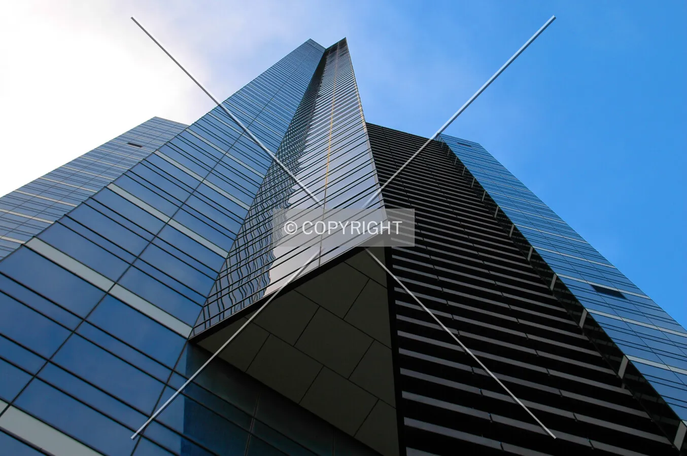 Looking up the north side