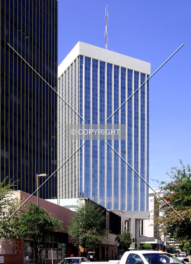 View from the east along Pennington Street with the Pima County Legal Services Building to the left