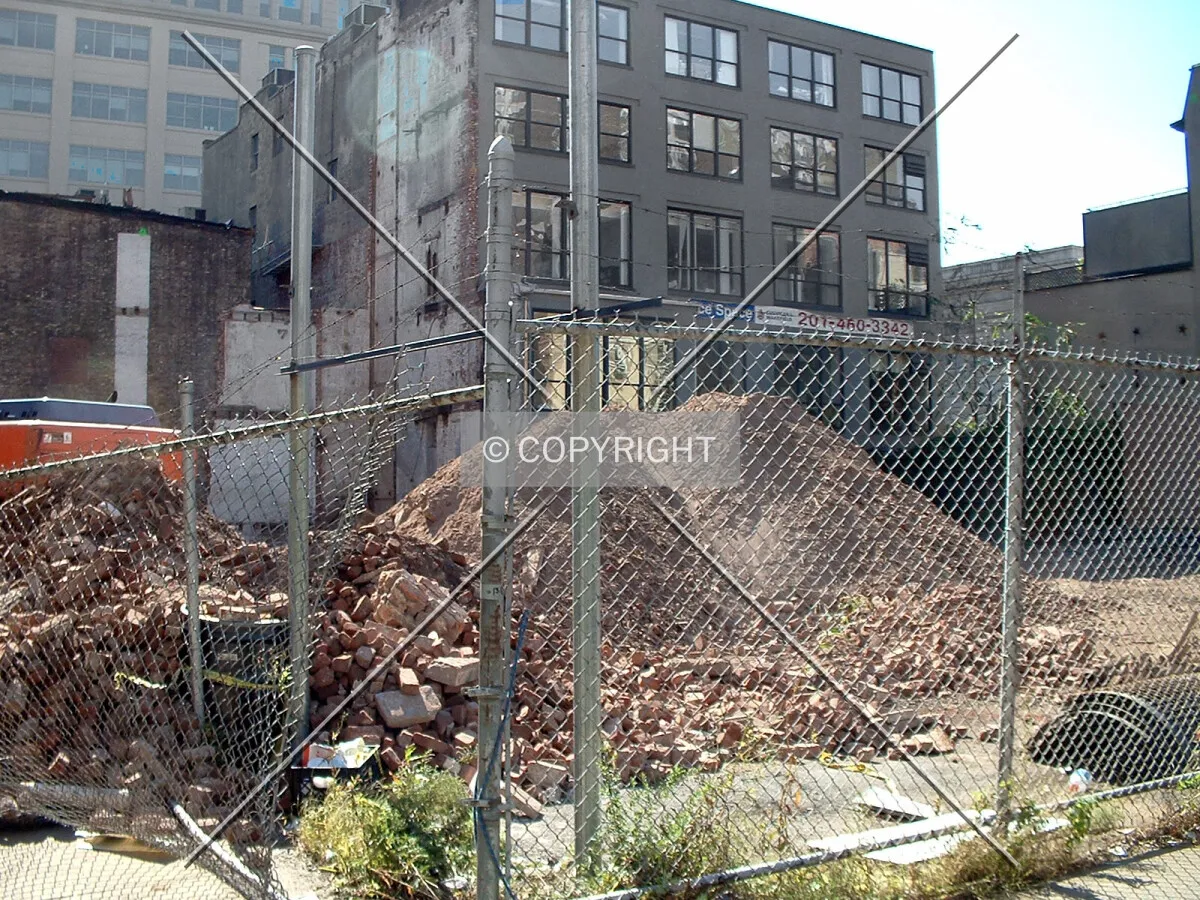 View from the northeast of initial excavations