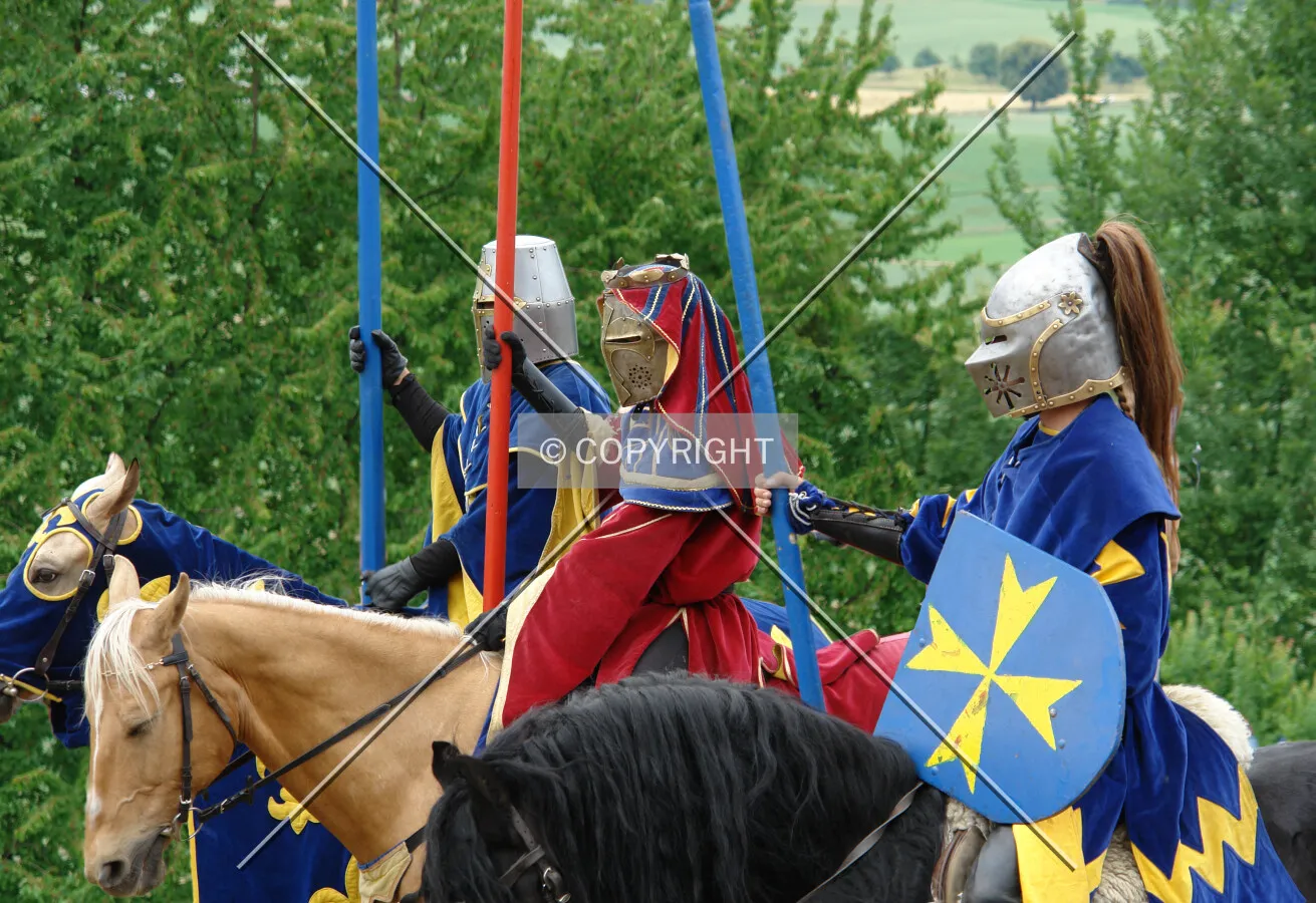 three knights on their horses