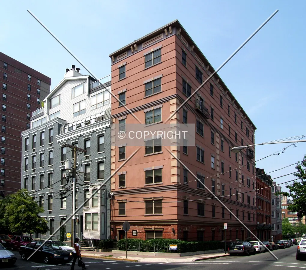 View from the northeast across Bloomfield and Newark Streets
