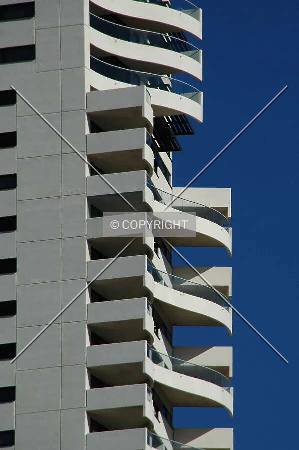 Balconies on the northeast corner
