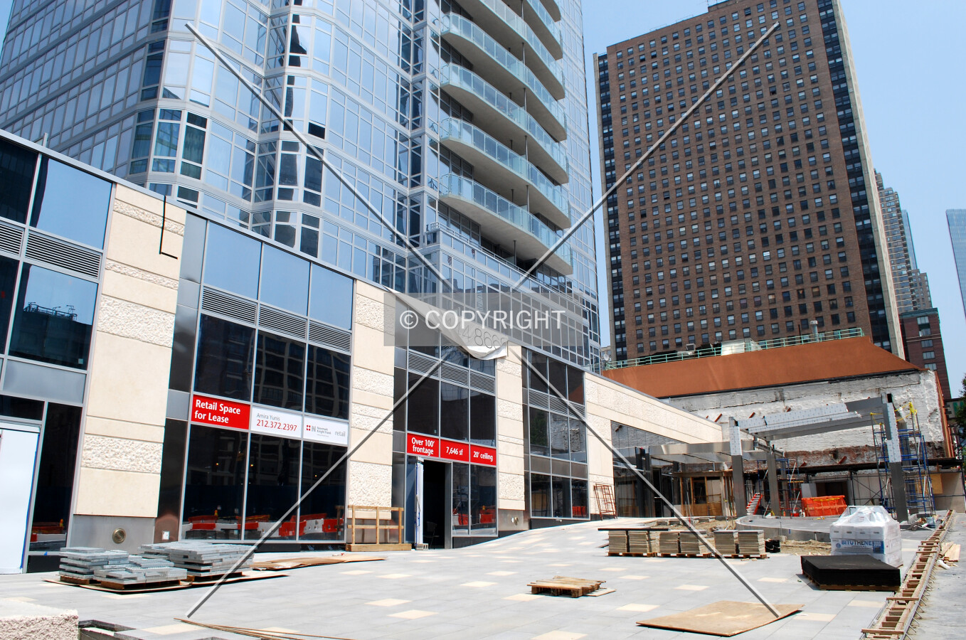 Sidewalk and entrance work