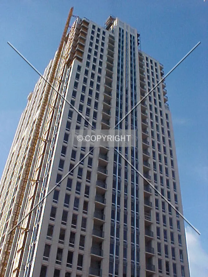 Looking up from the middle of 14th Street