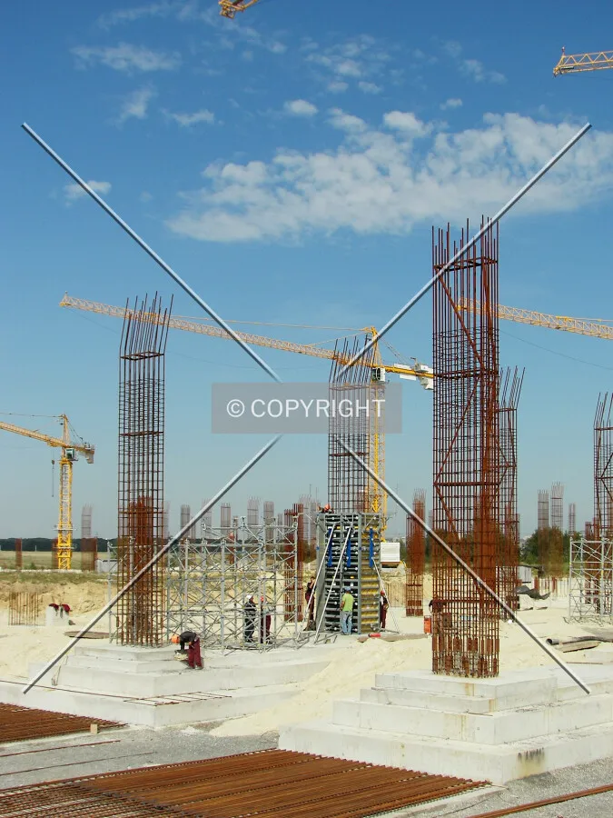 Column cores at south side