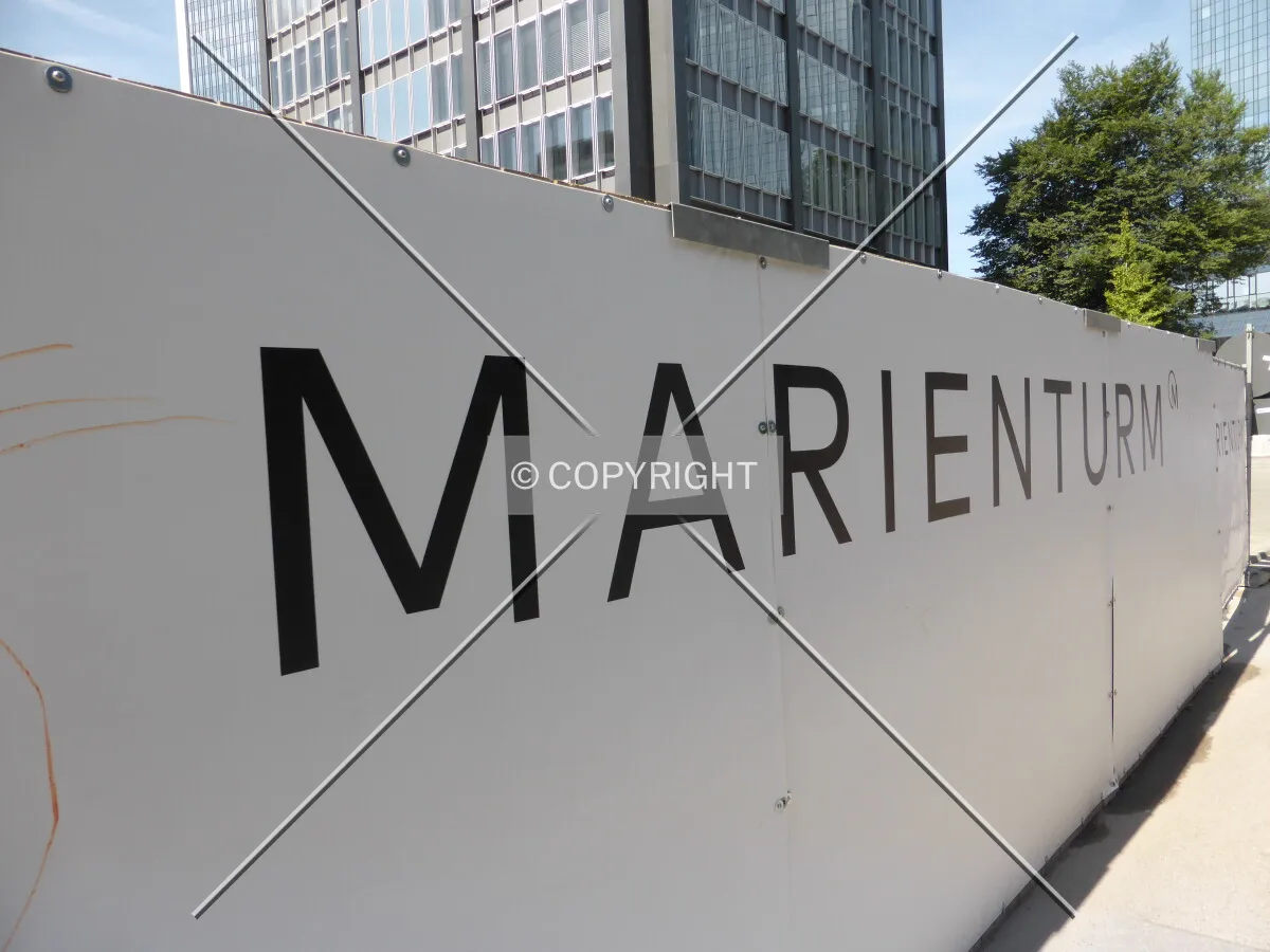 MarienTurm logo at the construction fence