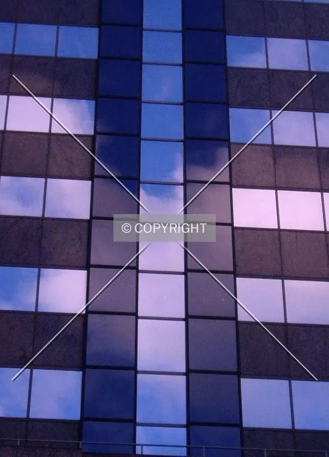 The glass face on the east side