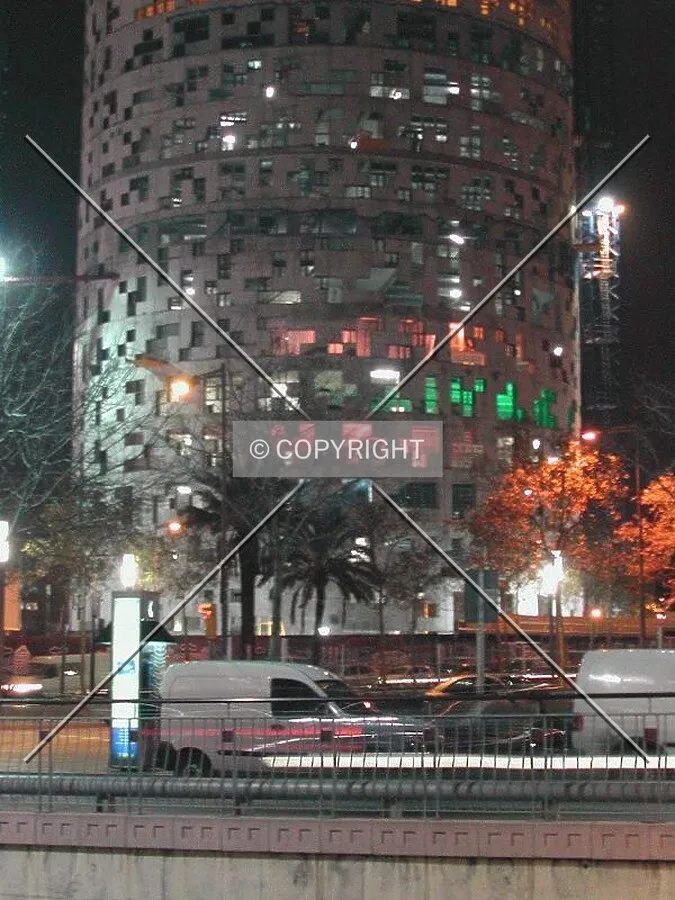 Close view of the basement at night