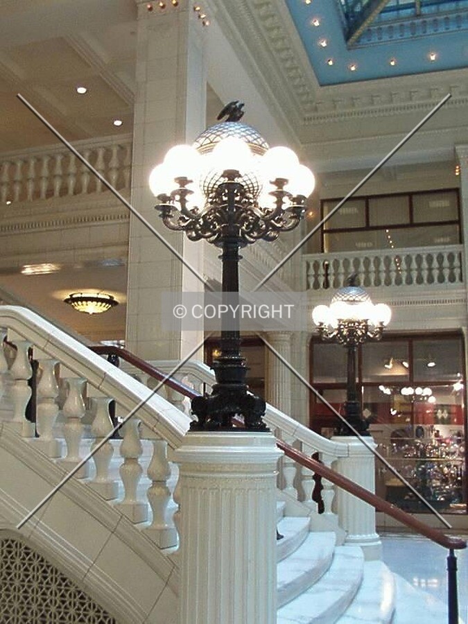 Stairway at the north end of the lobby