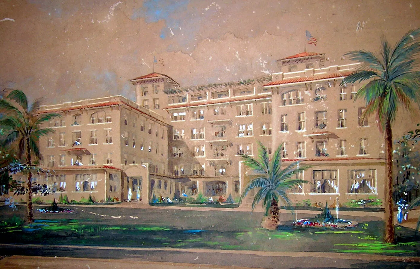 Vintage view from the southeast