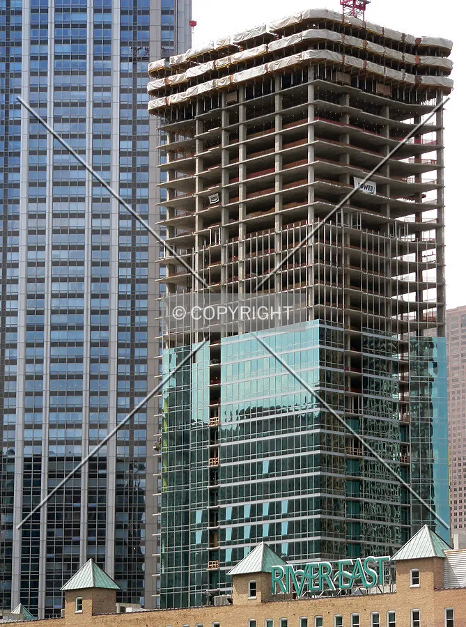 View to the northwest from lower level Lakeshore Drive