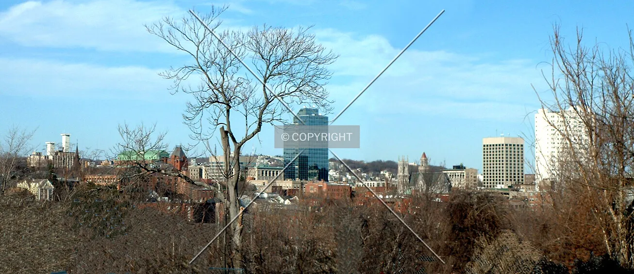 View from the southwest toward downtown