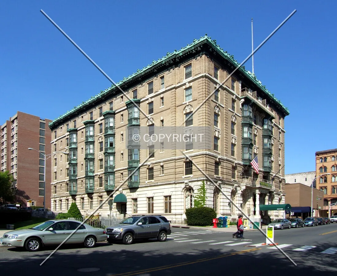 View from the southwest at Prospect and West Main Streets