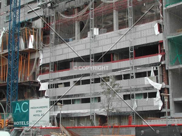 View of the side of the building at the street level