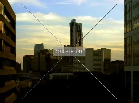 Buckhead skyline at sunset.