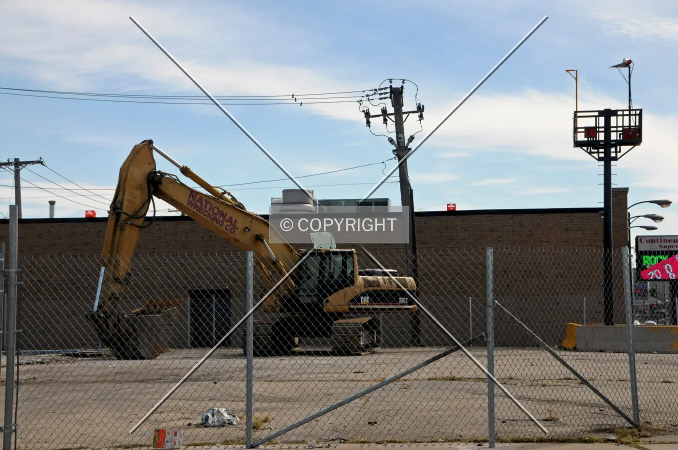 Demolition complete, looking south from 63rd Street. October 4, 2010.