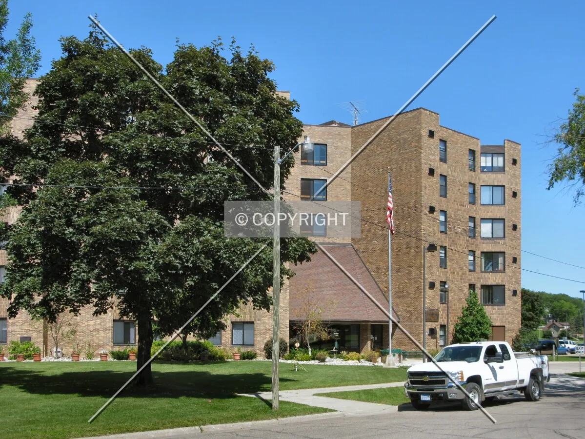View to the northwest across North Sheridan Street