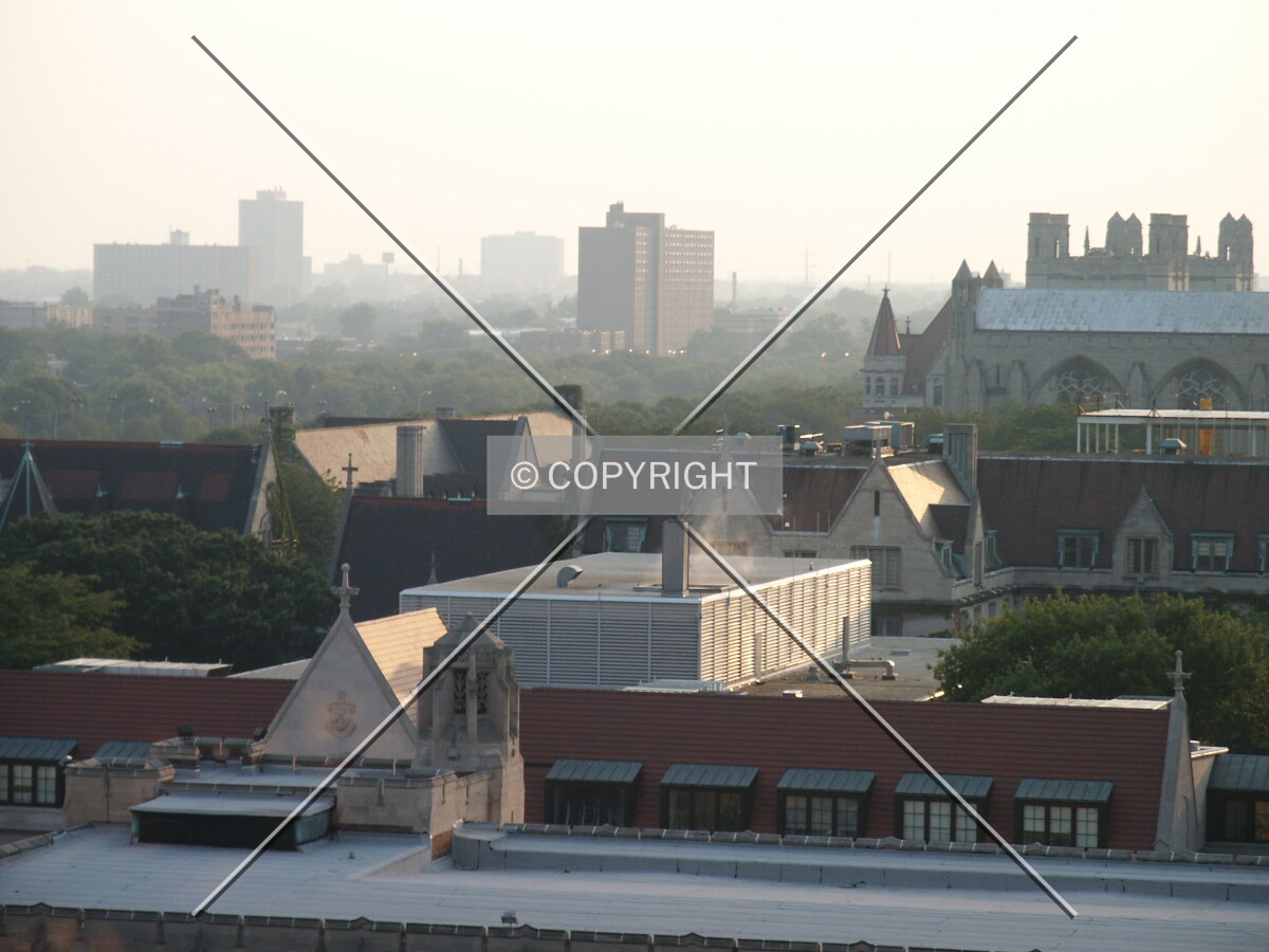 Distant view on a hazy summer evening