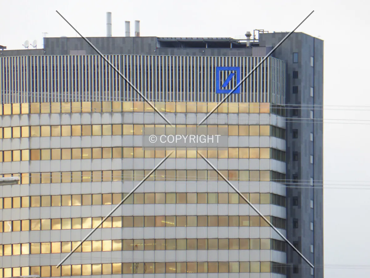 Deutsche Bank logo at the tower