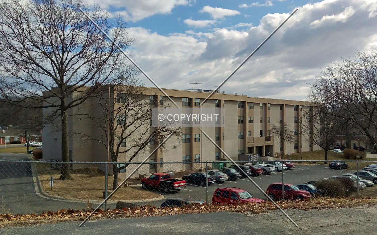 View from the northwest; February 15, 2016
