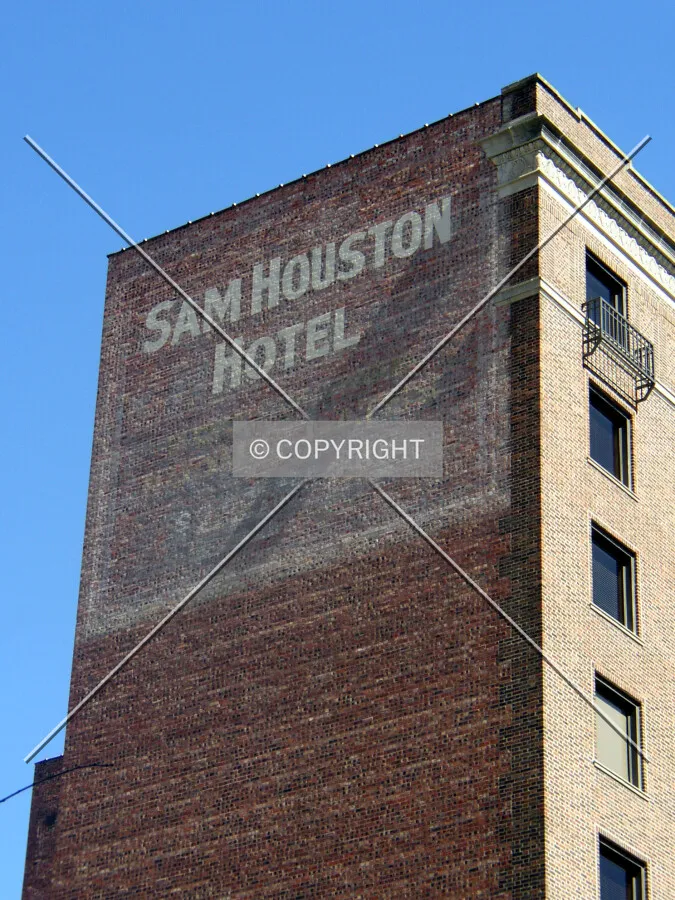 Detail of the old signage painted on the western facade