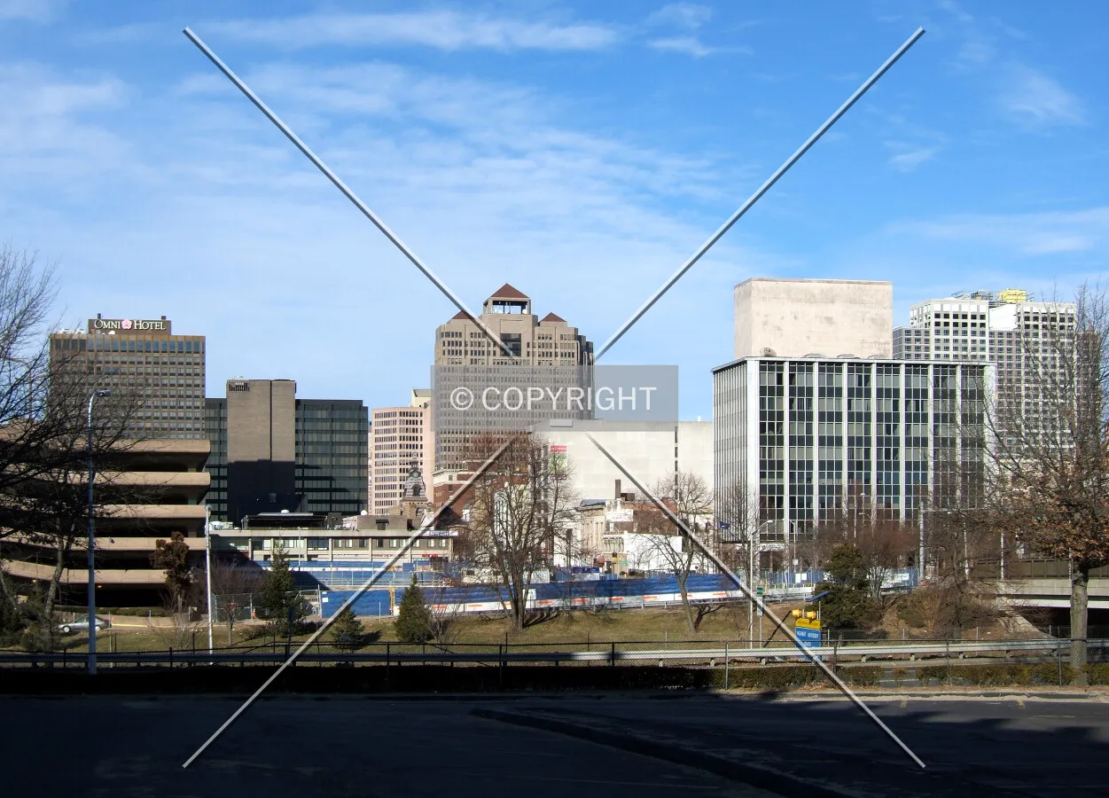 Downtown from the southwest