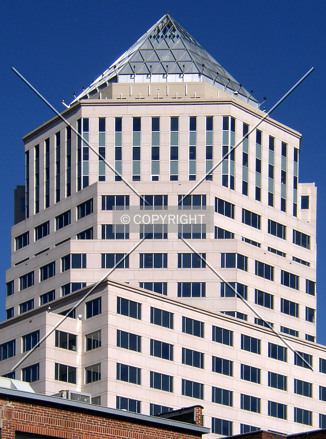 Looking northwest towards the upper floors from East 8th Street