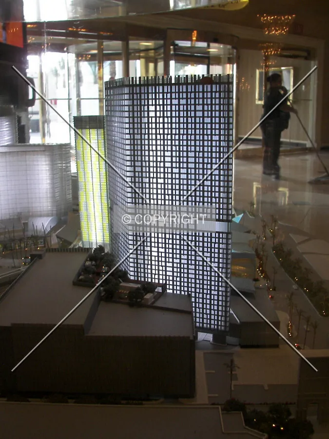Model in the Monte Carlo lobby