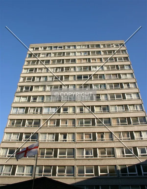Looking up from Fleet Road