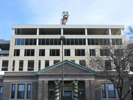 Rising above the old Walker Library from Hennepin Avenue
